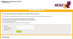 Desktop Screenshot of mcmaster.simplyvoting.com