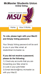 Mobile Screenshot of mcmaster.simplyvoting.com